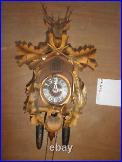 Cuckoo Clock German made Black Forest working Hunter 1 Day CK3272