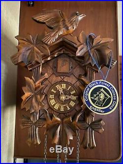 Cuckoo Clock Original Black Forest, German, all hand carved wood