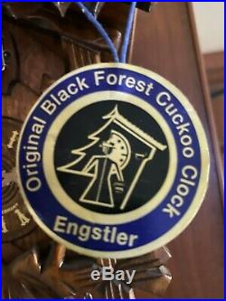 Cuckoo Clock Original Black Forest, German, all hand carved wood