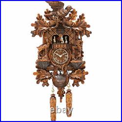 Cuckoo Clock Quartz-movement Carved-Style 17.3 by Trenkle Uhren