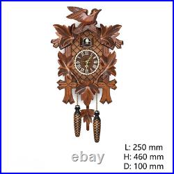 Cuckoo Clock Quartz-movement Carved-Style Wooden Wall Nordic Style 46 cm