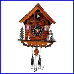 Cuckoo Clock Traditional Black Forest Clock Antique Wooden Pendulum Quartz