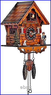 Cuckoo Clock Traditional Black Forest Clock Antique Wooden Pendulum Quartz Wall