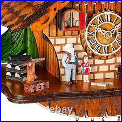Cuckoo Clock Traditional Chalet Black Forest House Clock Handcrafted Wooden