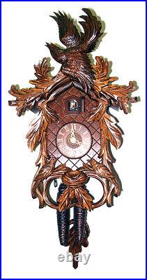 Cuckoo Clock Wood Grouse with young Birds 1.8506.01. P NEW
