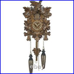 Cuckoo Clock in Traditional Carved Style with Music and Night Shut Off 412QM