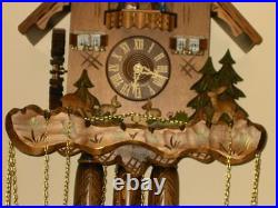 Cuckoo Clock with music Wooden Weights WORKING 8 DAY CLOCK
