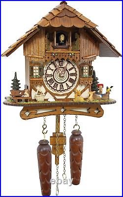 Cuckoo-Palace German Cuckoo Clock Blackforest Hillside Chalet with Wonderful A