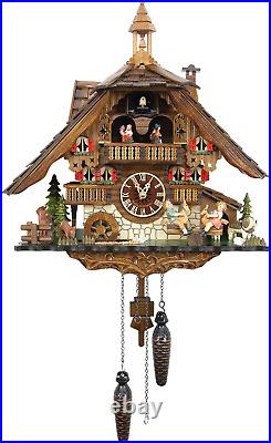 Cuckoo-Palace Large German Cuckoo Clock the Seesaw Mill Chalet with Quartz Mov