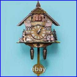 Cuckoo Pendulum Wall Clock Pop-Out with Sound Stylish Wooden 25x100x460mm NEW