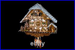 Cuckoo clock Black Forest big farm house style moving wood chopper music quartz