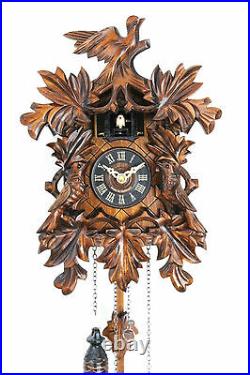 Cuckoo clock black forest quarz german wood batterie clock handmade new