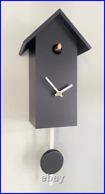 Cuckoo clock germany wood black design quartz battery operated modern new black