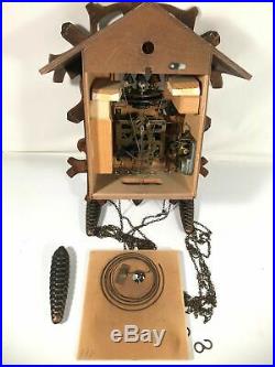 Cuendet Cuckoo Clock Vintage Squirrel Regula Wood Display Made In Germany