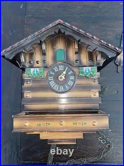 Cuendet Swiss Musical Movement Cuckoo Wall Clock Der frohliche Wanderer 7707-13