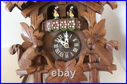 Dr Schiwago Switzerland Cuckoo Clock Vintage Squirrel Bird Regula Wood Display