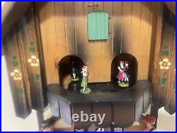 E. SCHMECKENBECHER Dancing Couples Cuckoo Clock German Musical Dancers Working