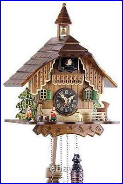 Eble -schwarzwaldhaus 29cm- 13973 Cuckoo Clock Real Wood New Battery