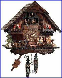 Eble -schwarzwaldhaus 33cm- 17763 Cuckoo Clock Real Wood New Battery