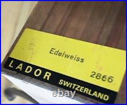 Edelweiss Cuckoo Clock LADOR Switzerland Germany Wood Carved 8266 Works Parts