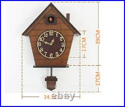 European wood Cuckoo wall clock quartz timekeeping clock Vintage Antique clock