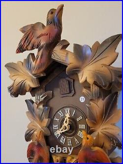 Extremely Rare Vintage West Germany Cuckoo Clock. Rotating Birds. Clean Working