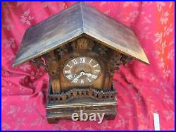 Fabulous Large (20+) Cuckoo Clock Running For restoration Chalet Type Wood Bird