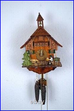 G Handmade Black Forest Cuckoo Clock Chalet Style