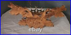 German Black Forest Carved Cuckoo Clock Deer Head Crown Topper, Parts / Repairs