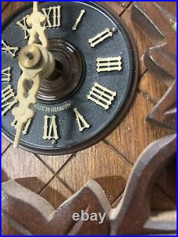 German Black Forest Wood Cuckoo Clock Made In Germany Vintage Working