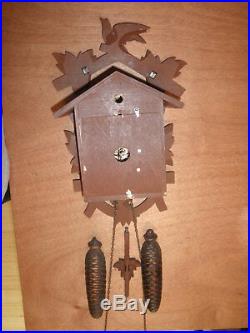 German Black Forest made Herbert Herr Linden Wood 8 Day Cuckoo Clock CK1739