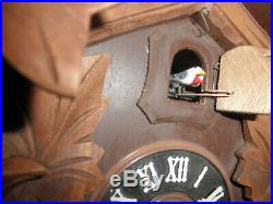German Black Forest made Herbert Herr Linden Wood 8 Day Cuckoo Clock CK2527