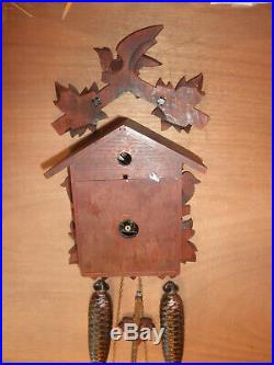 German Black Forest made Herbert Herr Linden Wood 8 Day Cuckoo Clock CK2532