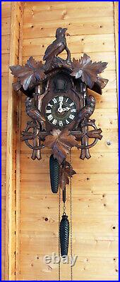 German Cuckoo Wall Clock Repair Working Or Parts Antique