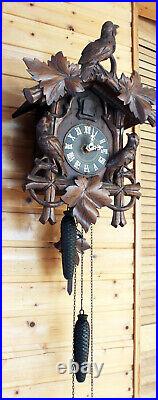 German Cuckoo Wall Clock Repair Working Or Parts Antique