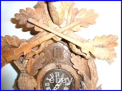 German Regula Schmeckenbecher 8 day Hunter Black Forest cuckoo clock