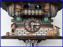 German Regula animated musical box 1day Black Forest cuckoo clock. See video