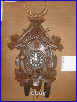 German made Badishe. Linden Wood Hunter 8 Day Cuckoo Clock CK3036
