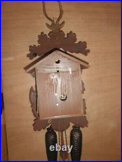 German made Black Forest. Linden Wood Hunter 8 Day Cuckoo Clock CK3039
