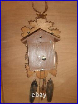 German made Schmeckenbecher. Linden Wood Hunter 8 Day Cuckoo Clock CK3138