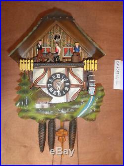 German made Vintage Musical Woodchopper 1 Day Cuckoo Clock CK2319
