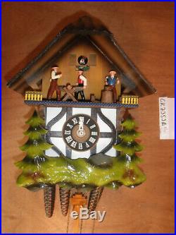 German made Vintage Musical Woodchopper 1 Day Cuckoo Clock CK2353A