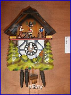German made Vintage Musical Woodchopper 1 Day Cuckoo Clock CK2403