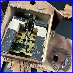 Germany Cuckoo Clock Hubert Herr Double Window Musical Parts/Repair Black Forest