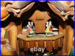 Germany Hunter Musical Cuckoo Clock With Deer Rabbit BLACK FOREST