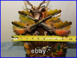 Germany Hunter Musical Cuckoo Clock With Deer Rabbit BLACK FOREST