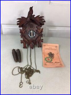 HUBERT HERR Black Forest Cuckoo Clock Germany Carved