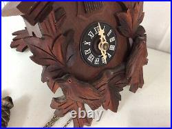 HUBERT HERR Black Forest Cuckoo Clock Germany Carved