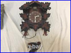 Hand Made For Parts Only German Made Brown Wood Cockoo Clock PARTS ONLY 32265