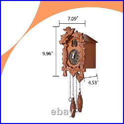 Handcrafted Wood Cuckoo Clock Battery Powered Brown NEW